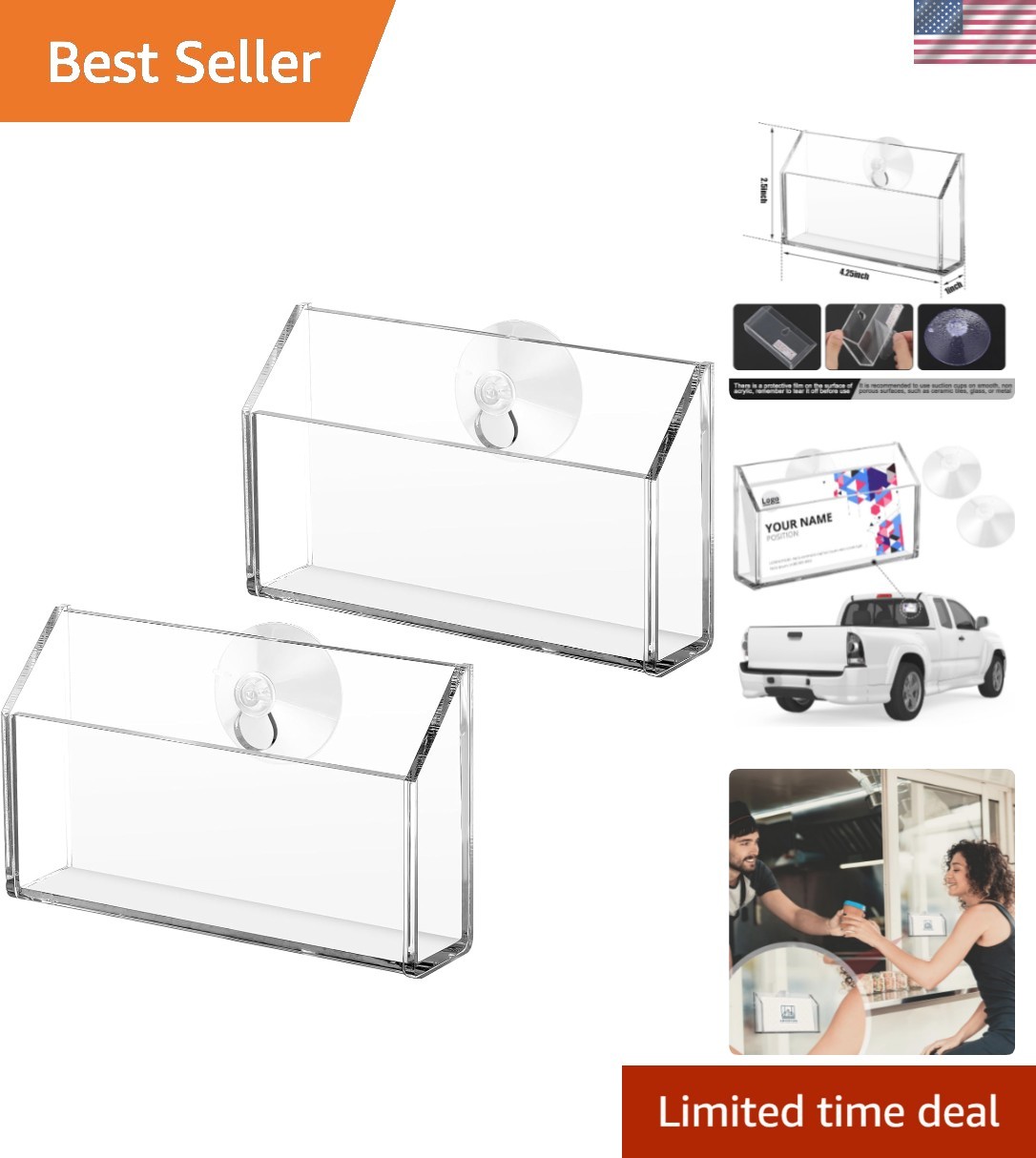 Suction Cup Business Card Holders
