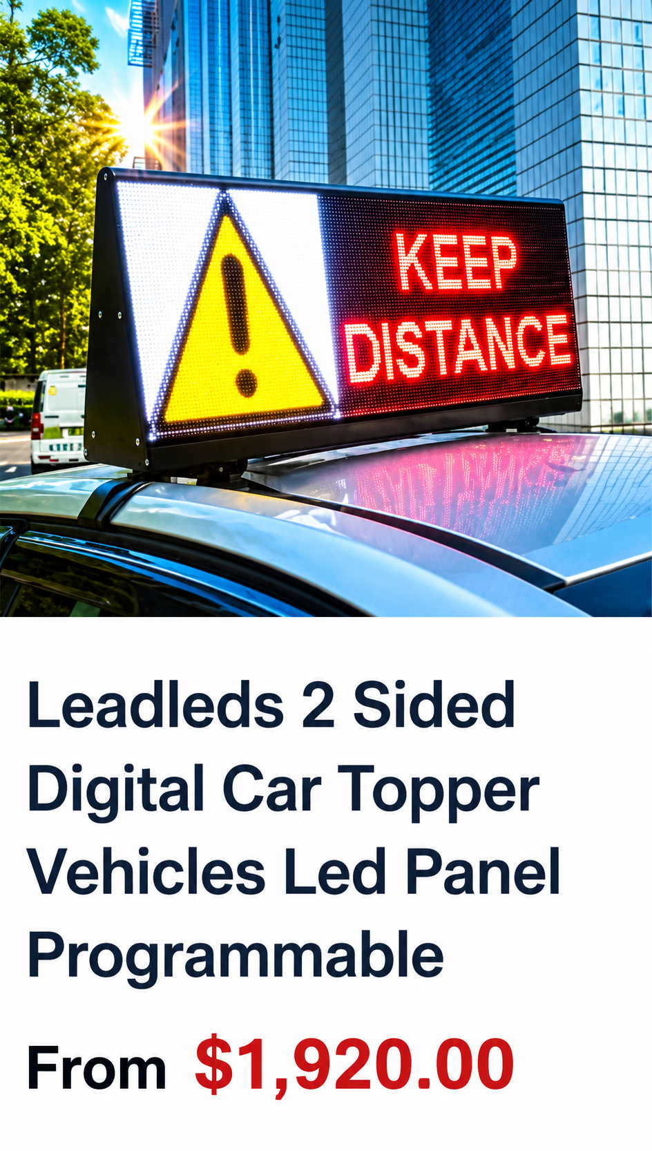 Leadleds 2 Sided Digital Car Topper — recommended Untsmart rooftop LED unit