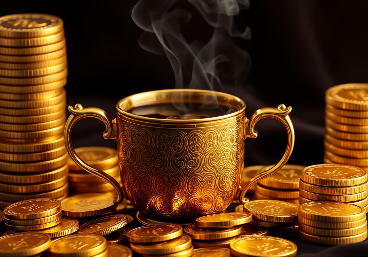 Golden Coffee Cup