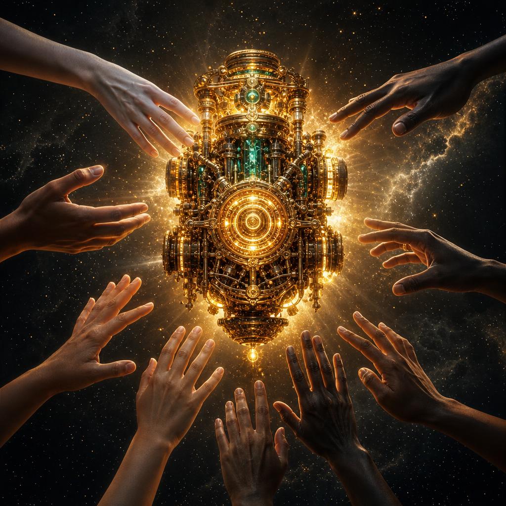 The 17 Prosperity Engines — molten gold cosmic engine